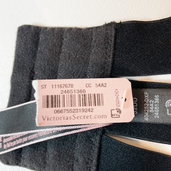 NWOT Victoria's Secret Bra 32DD Unlined Balconet Strappy Banded Black B728 - Picture 8 of 8